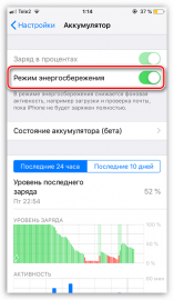 Режим энергосбережения на айпаде ios 12